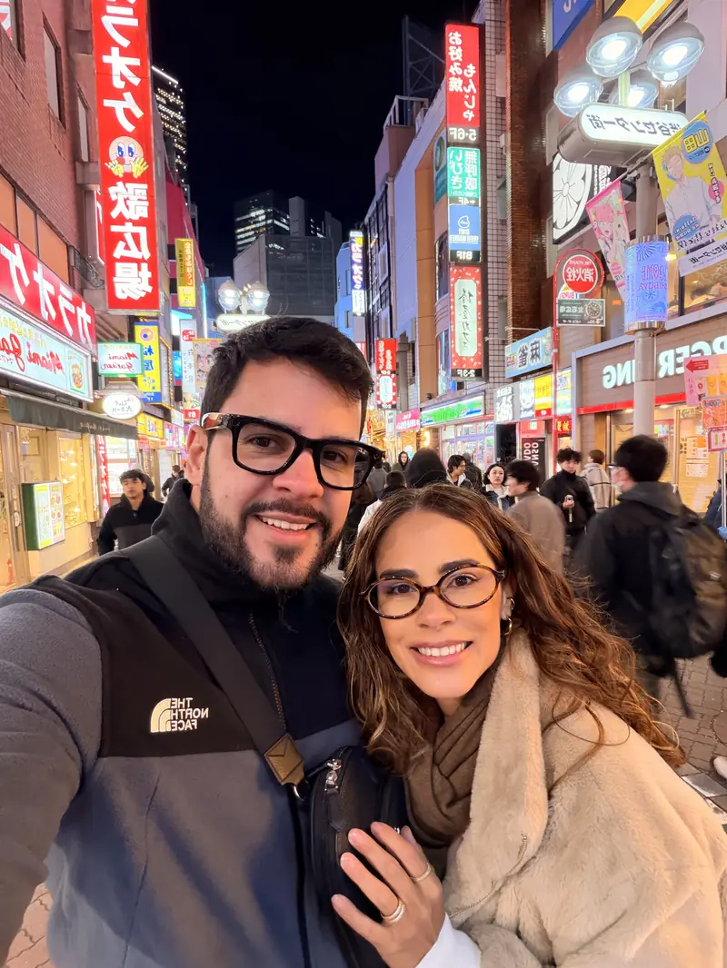 Casal em Tóquio